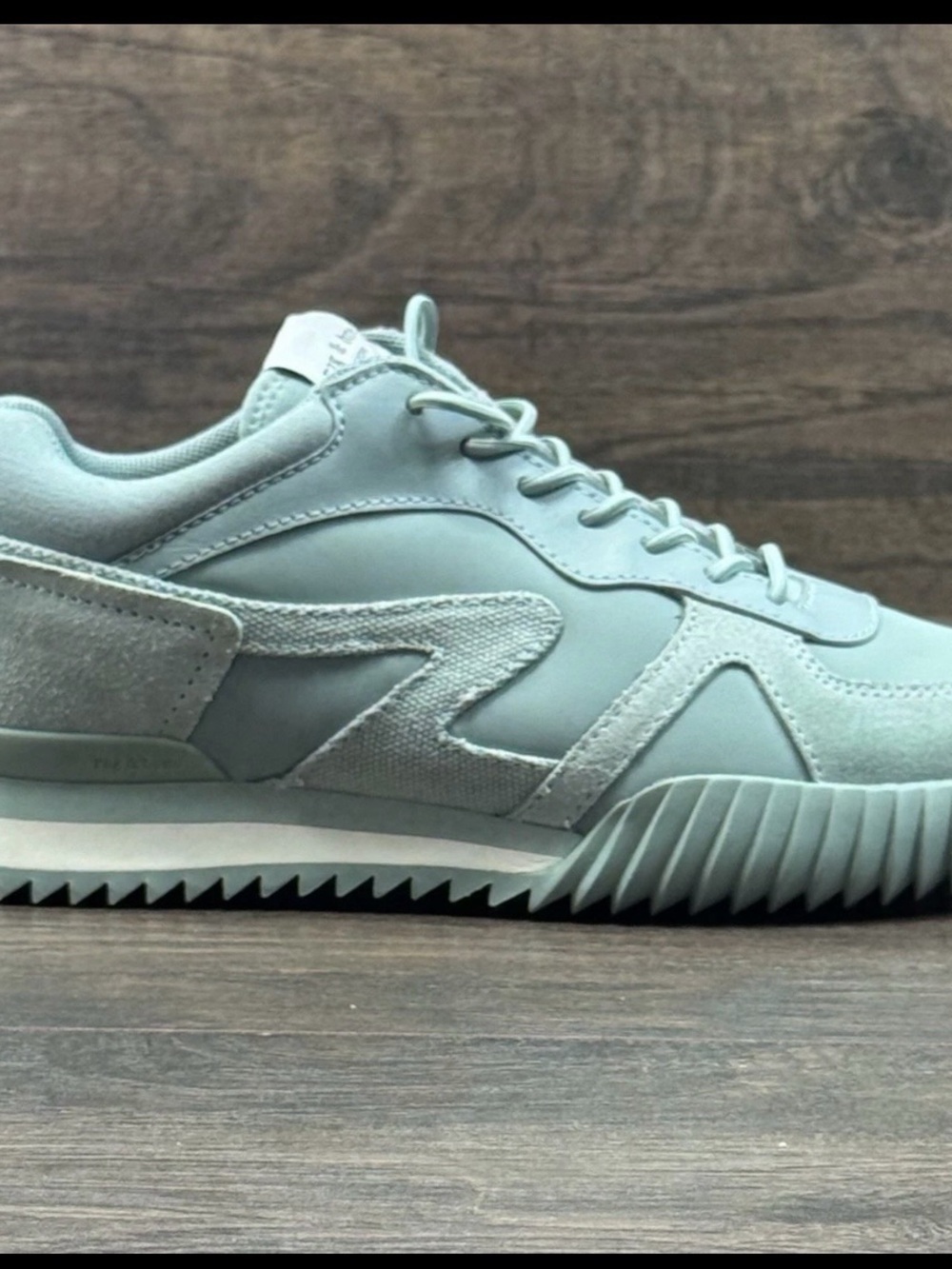 Rag N Bone Shoes Womens 37 Retro Runner 2.0 Sage Low Suede Leather Sneakers